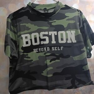 Cute camouflage crop top